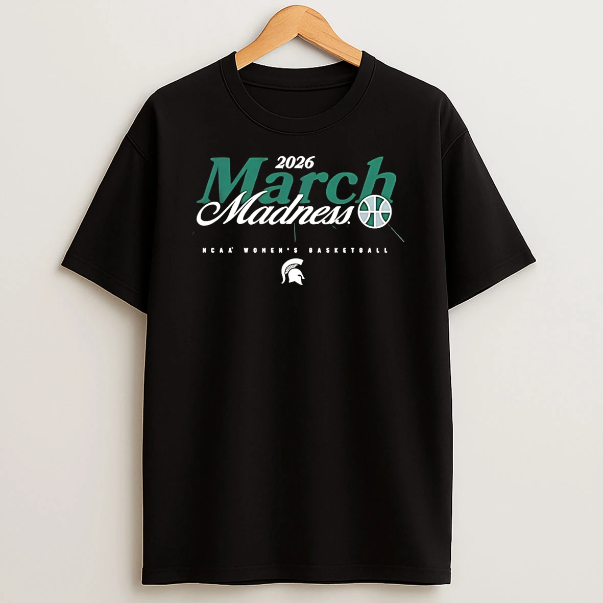 Michigan State Womens Basketball Ncaa March Madness 2026 Logo T Shirt