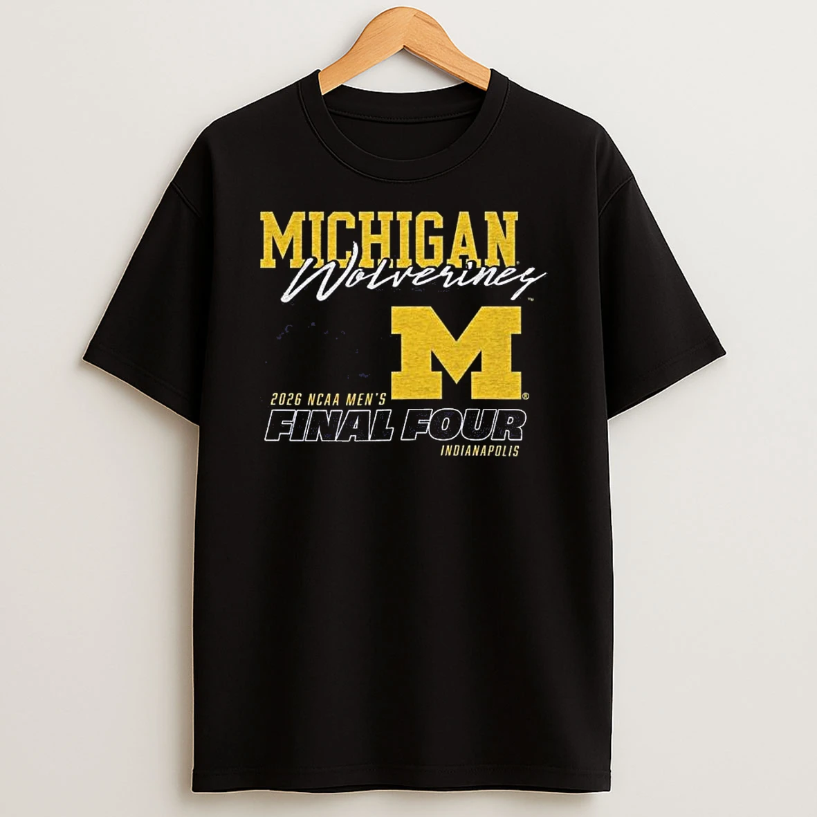 Michigan Wolverines 2026 Ncaa Mens Final Four Black T Shirt