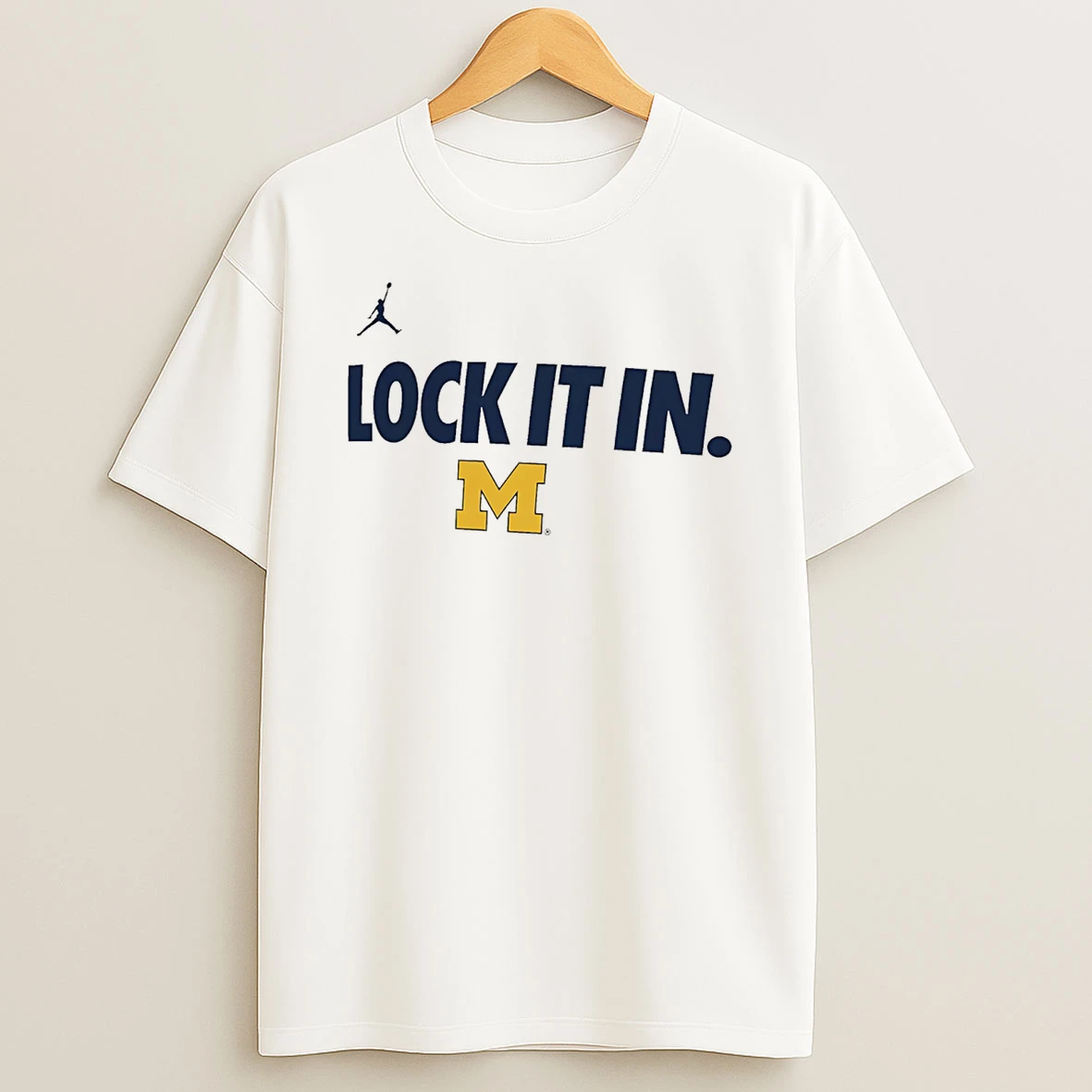 Michigan Wolverines Lock It In Logo T Shirt