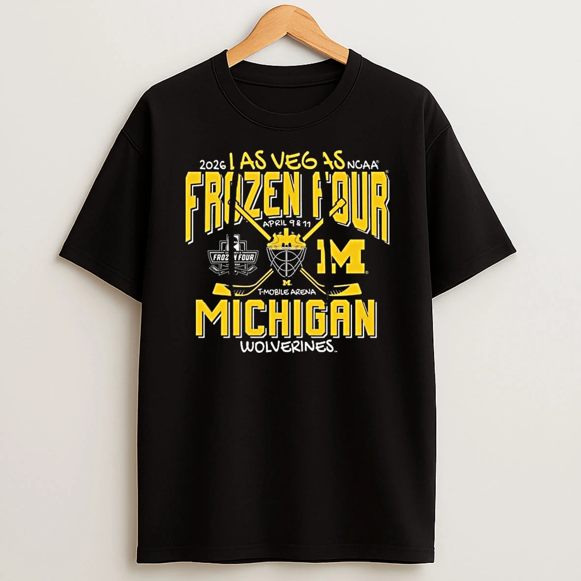 Michigan Wolverines Mens Hockey Frozen Four T Shirt