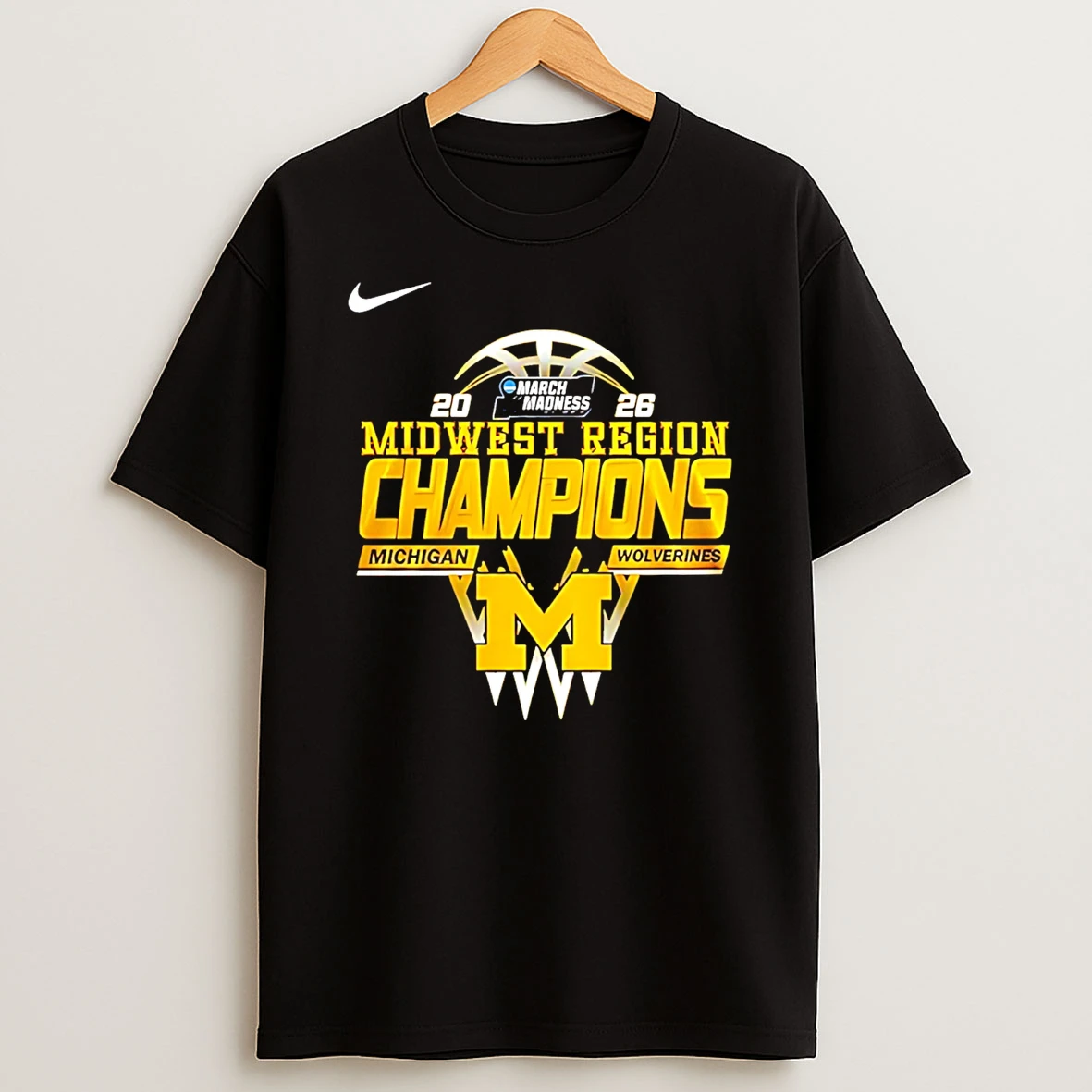 Michigan Wolverines Midwest Region Champions 2026 T Shirt
