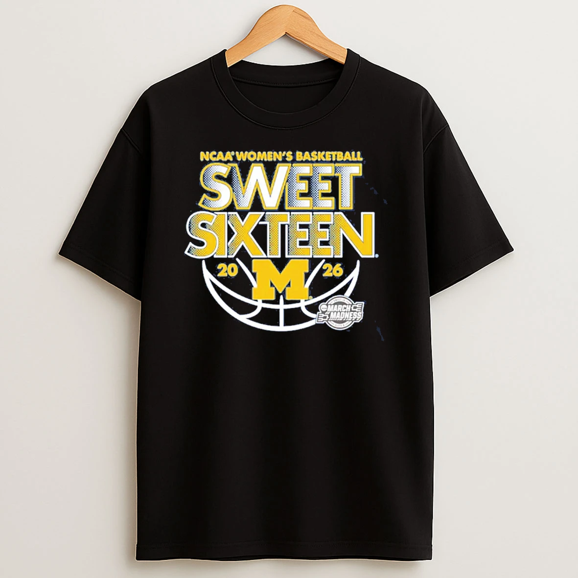 Michigan Womens Basketball 2026 Ncaa March Madness Sweet Sixteen T Shirt