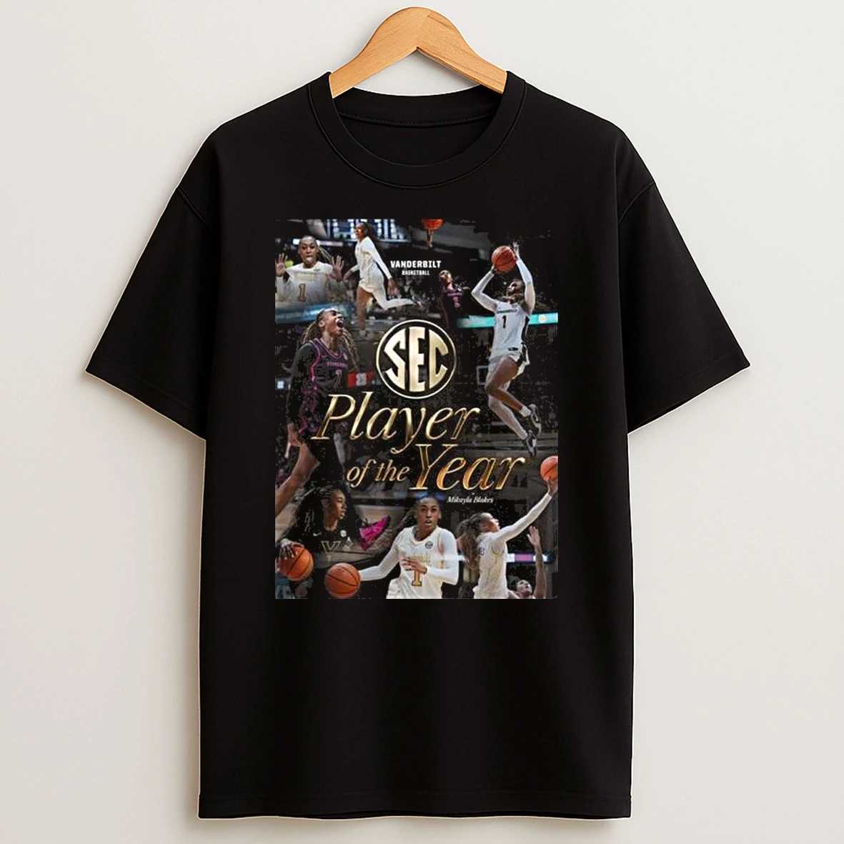 Mikayla Blakes Vanderbilt Commodores Womens Basketball 2026 Sec Player Of The Year T Shirt