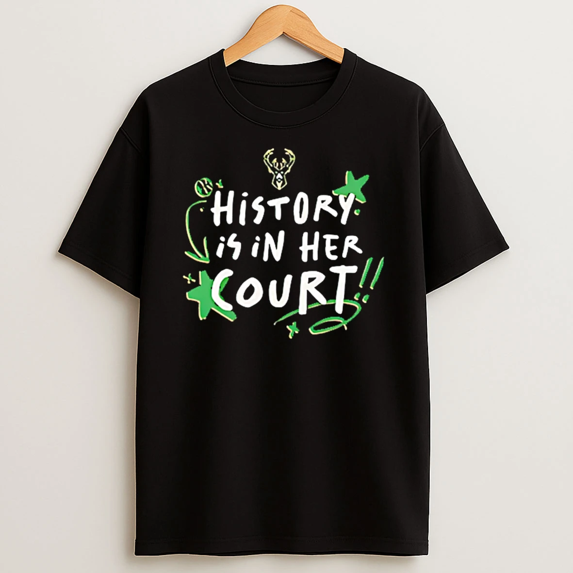 Milwaukee Bucks History Is In Her Court T Shirt