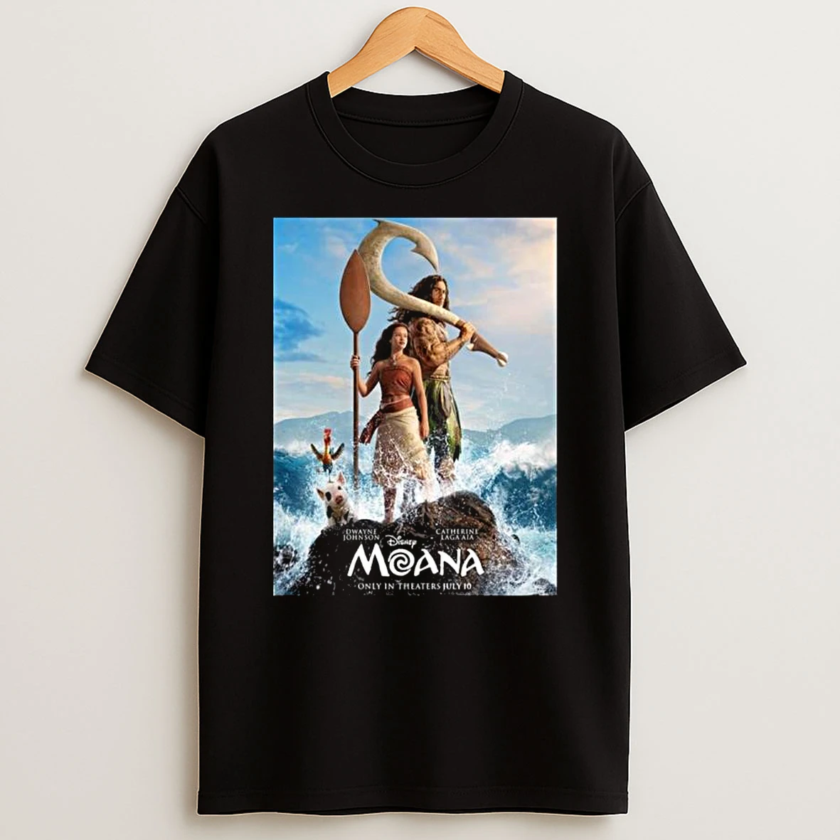 Moana Live Action Starring The Rock Dwayne Johnson And Catherine Lagaaia In Theaters On July 10 2026 T Shirt
