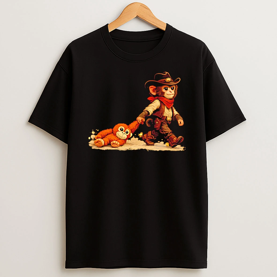 Monkey Punch Western Cowboy Graphic T Shirt