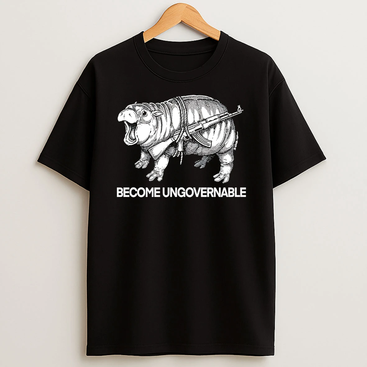 Moo Deng Become Ungovernable Gun T Shirt