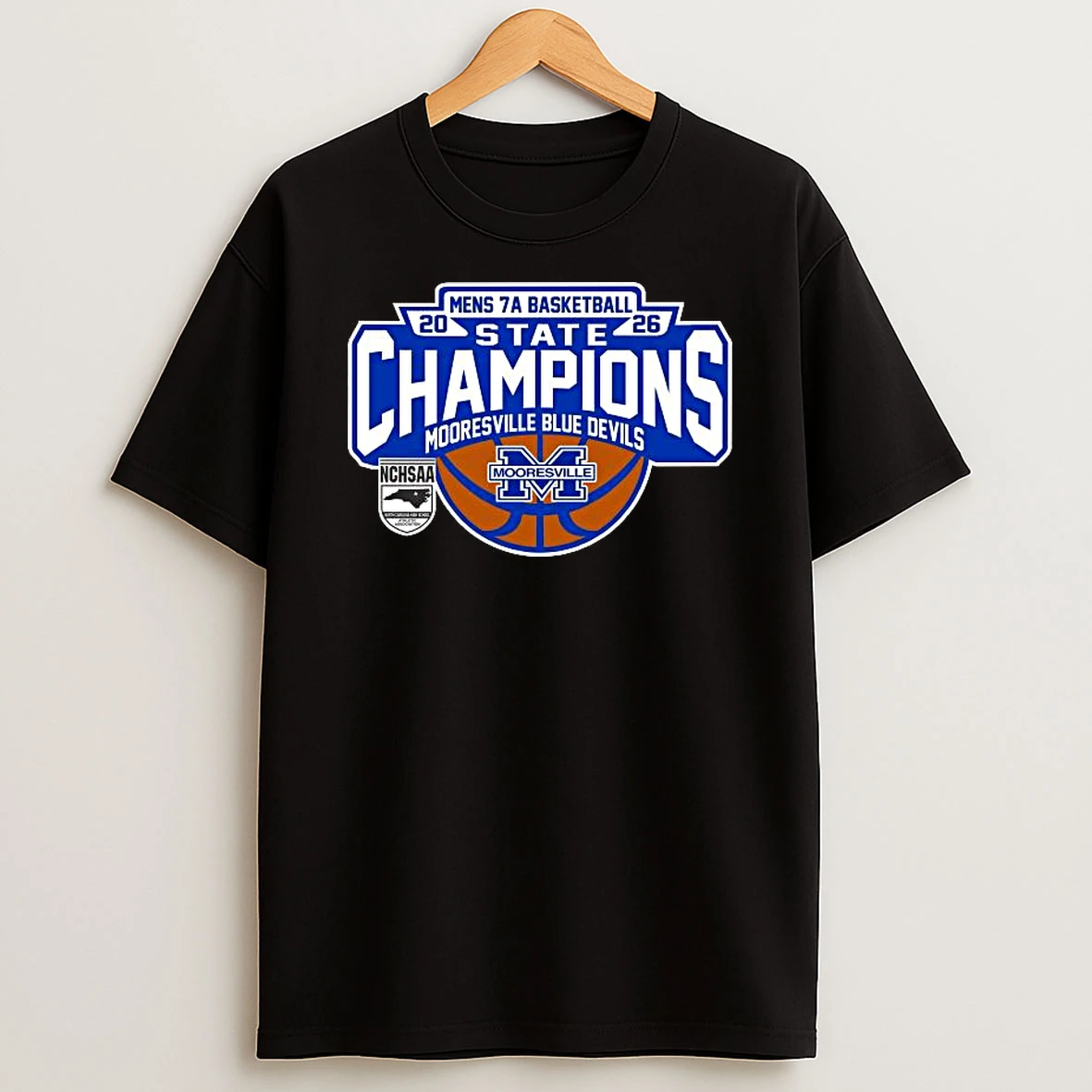 Mooresville Blue Devils 2026 Mens 7a Basketball State Champions T Shirt