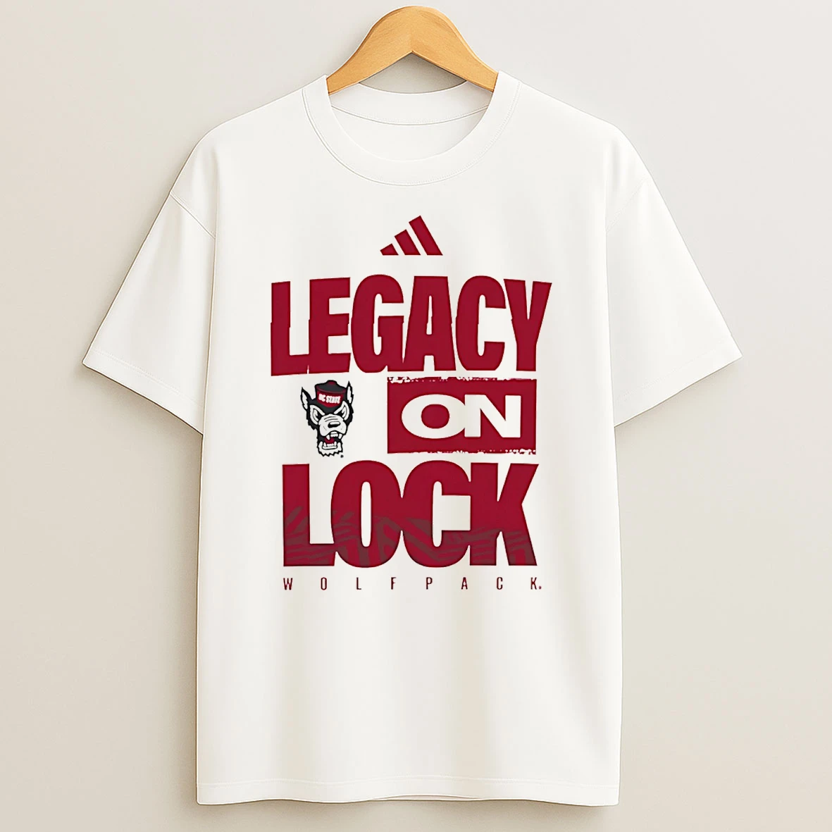 Nc State Wolfpack Legacy On Lock Logo T Shirt