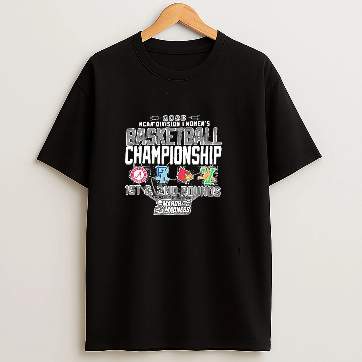 Ncaa Di Womens Basketball Championship 1st 2nd Rounds 2026 March Madness Bama Uri Lou Uvm T Shirt