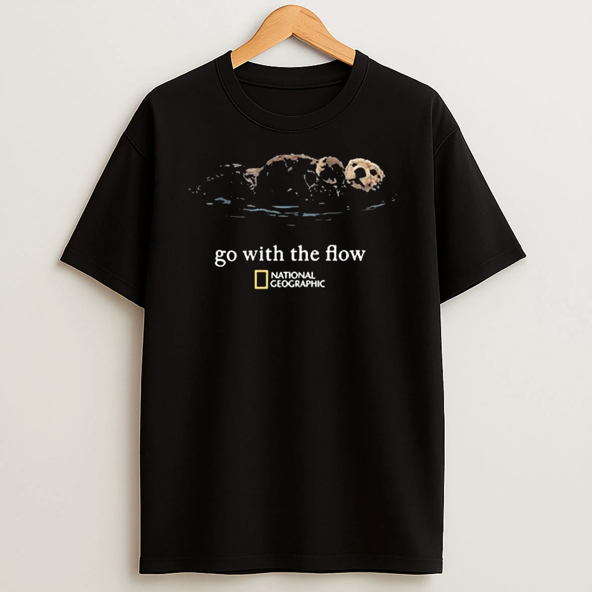National Geographic Sea Otter Go With The Flow T Shirt