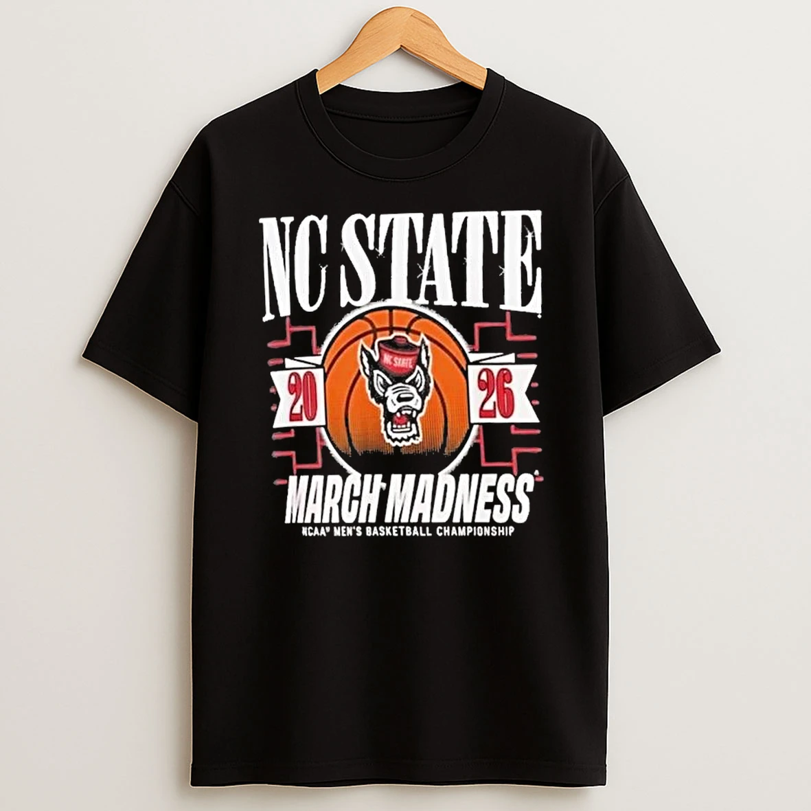 Nc State Wolf Packs 2026 March Madness Ncaa Mens Basketball Championship T Shirt