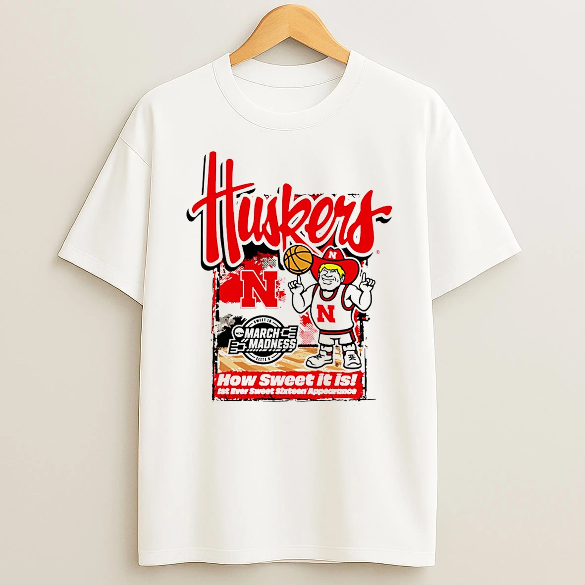 Nebraska Cornhuskers 2026 Ncaa March Madness First Ever Sweet 16 How Sweet It Is T Shirt