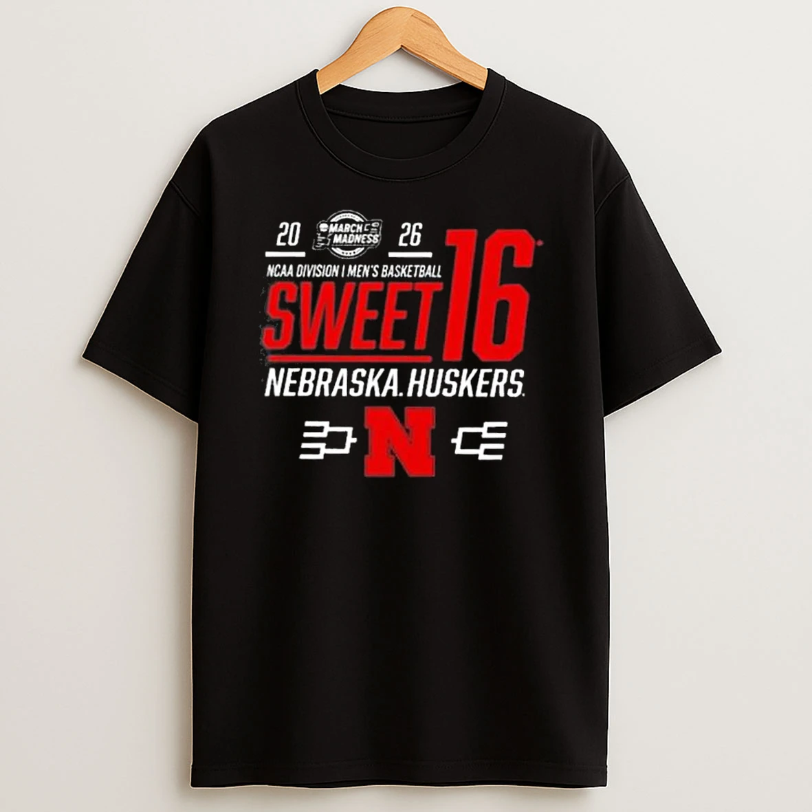 Nebraska Cornhuskers 2026 Ncaa Mens Basketball March Madness Sweet 16 T Shirt