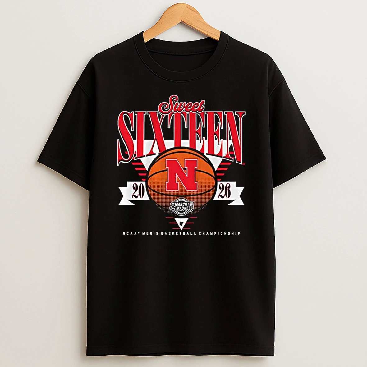 Nebraska Cornhuskers Ncaa Mens Basketball Championship Sweet Sixteen 2026 T Shirt