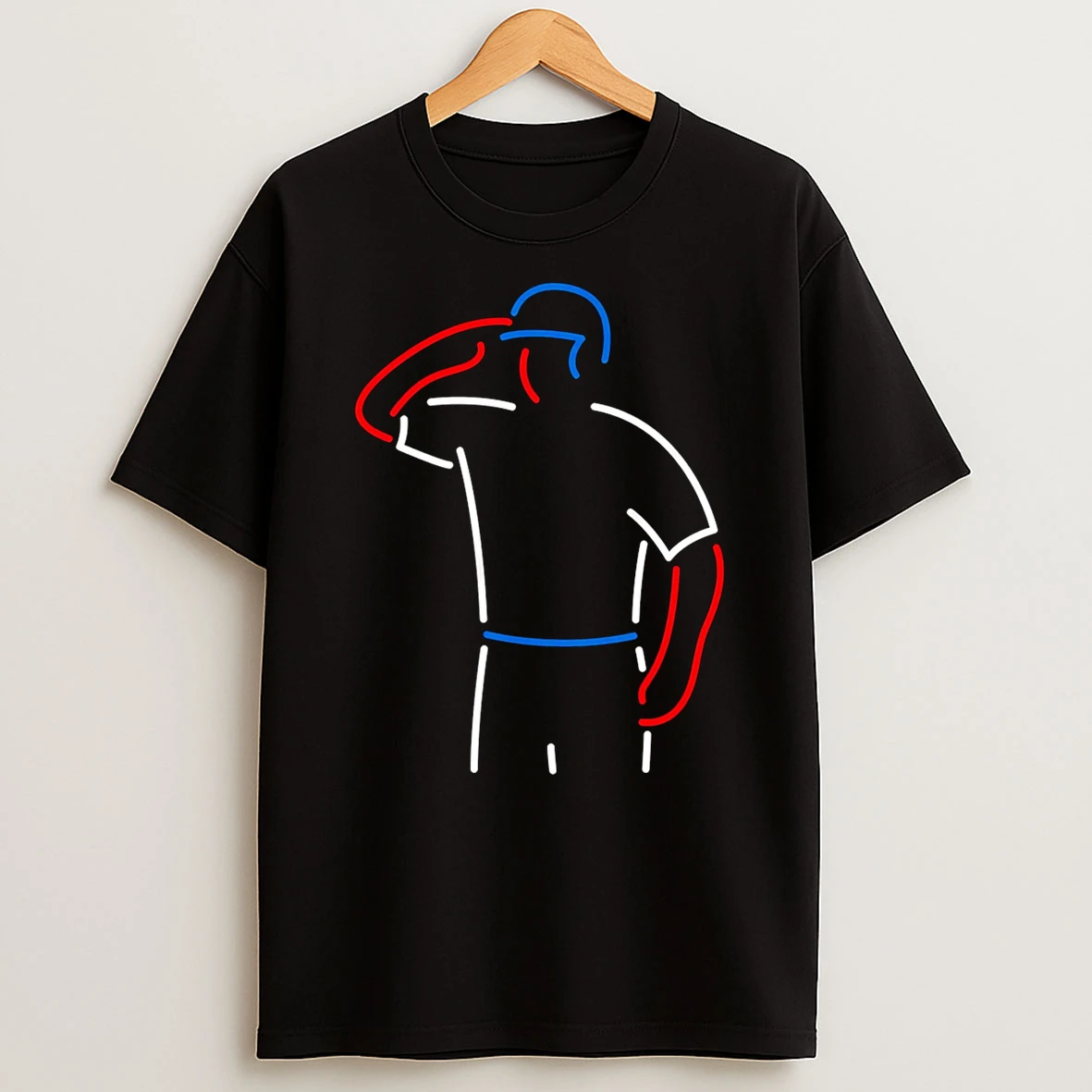 Neon Baseball Salute T Shirt