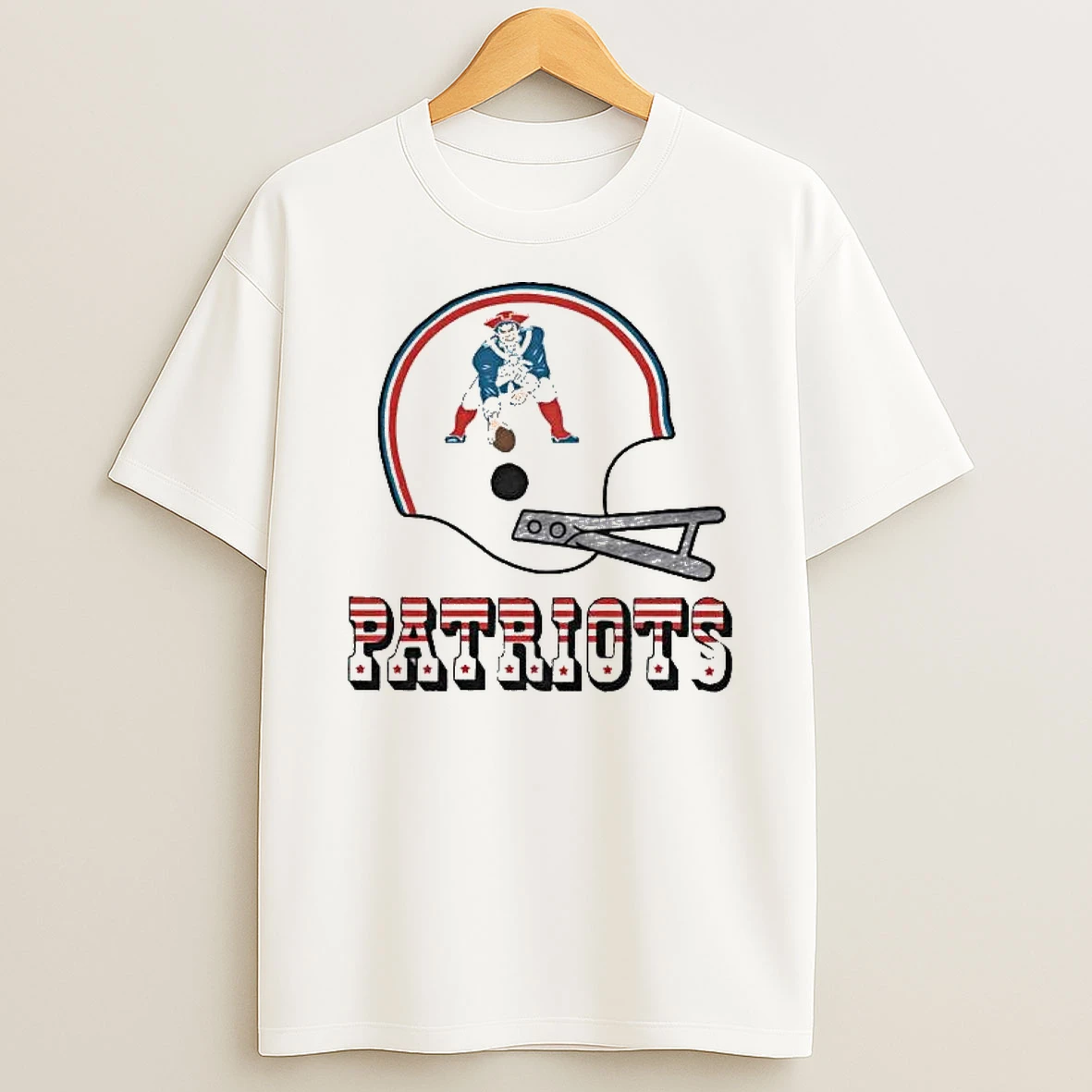 New England Patriots Big Helmet T Shirt