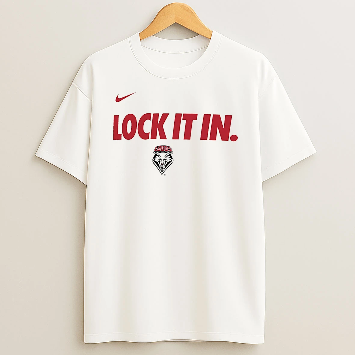 New Mexico Lobos Lock It In Logo T Shirt
