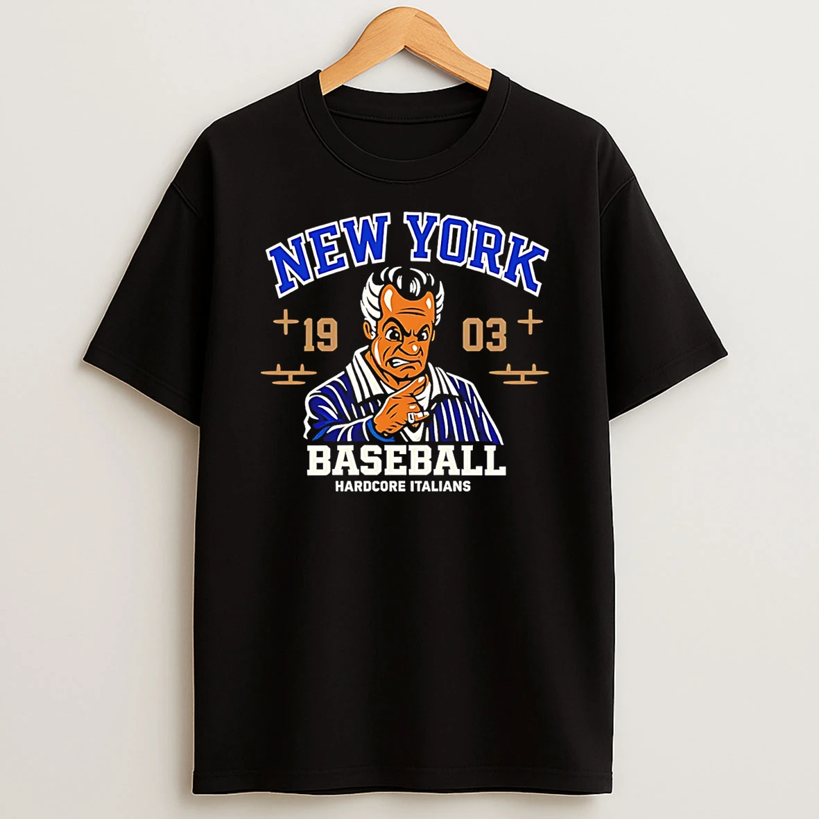 New York Baseball Hardcore Italians T Shirt