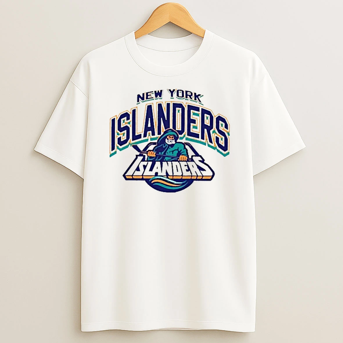 New York Islanders Fisherman Logo T Shirt