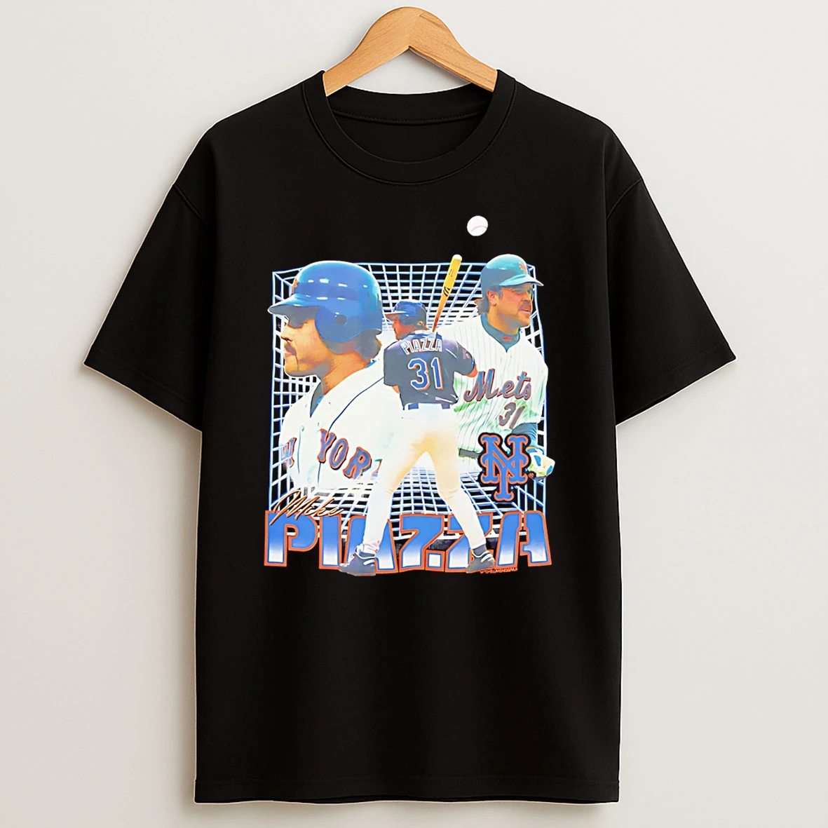 New York Mets Mike Piazza Legendary Collage Player T Shirt