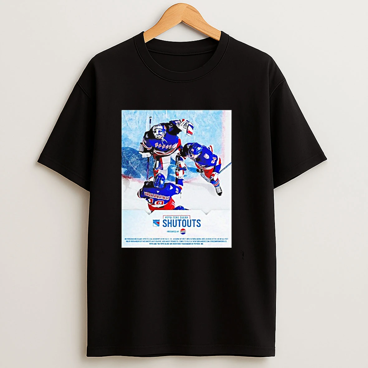 New York Rangers Pepsi Zero Sugar Shutouts Graphic T Shirt
