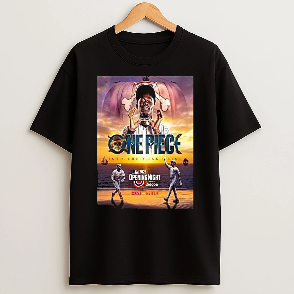 New York Yankees Vs San Francisco Giants Mlb On Opening Night 2026 Live On Netflix Cover One Piece T Shirt