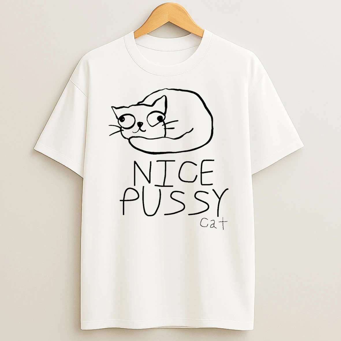 Nice Pussy Cat Joke Funny Meme Paint T Shirt
