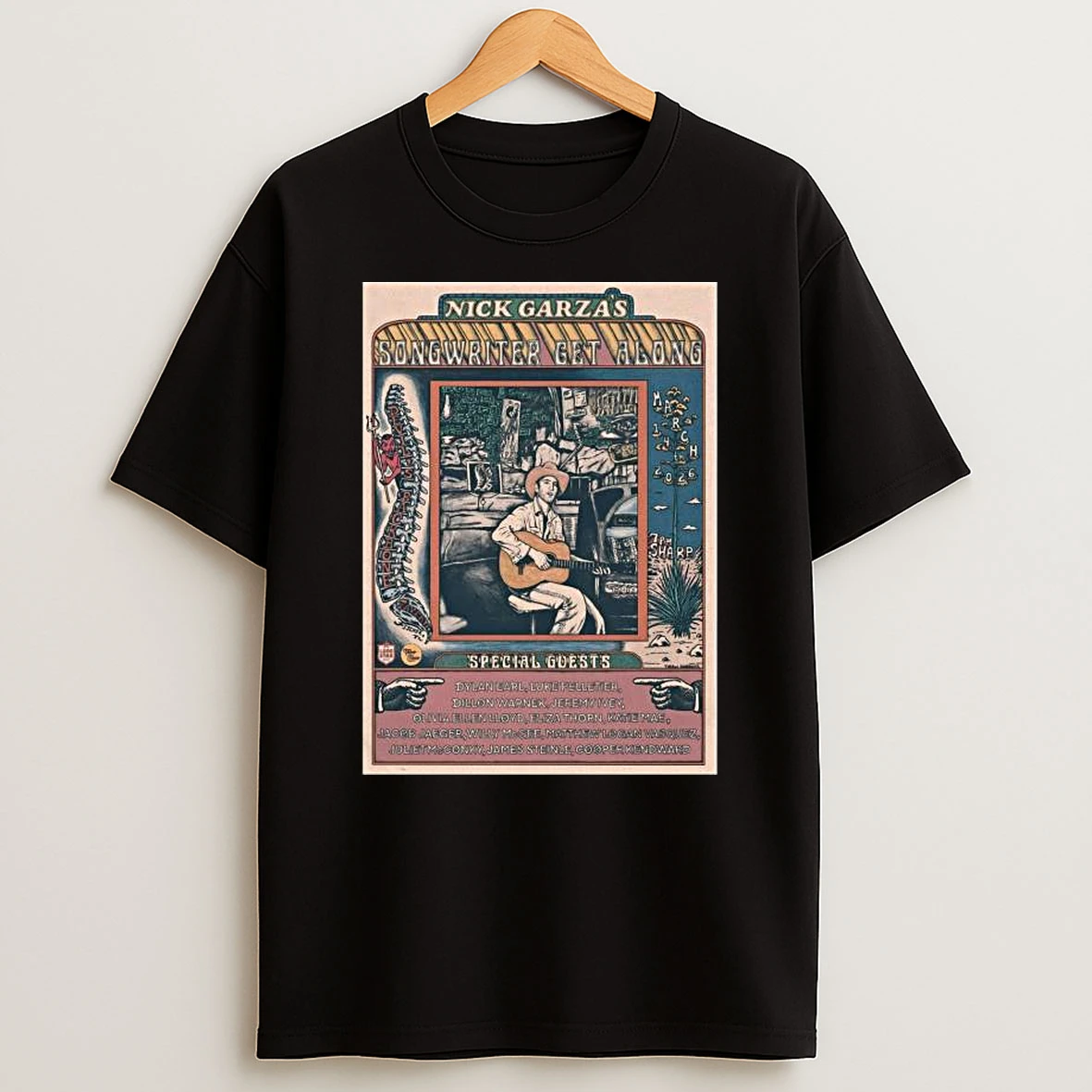 Nick Garzas Get Along Fischer Tx March 14 2026 T Shirt