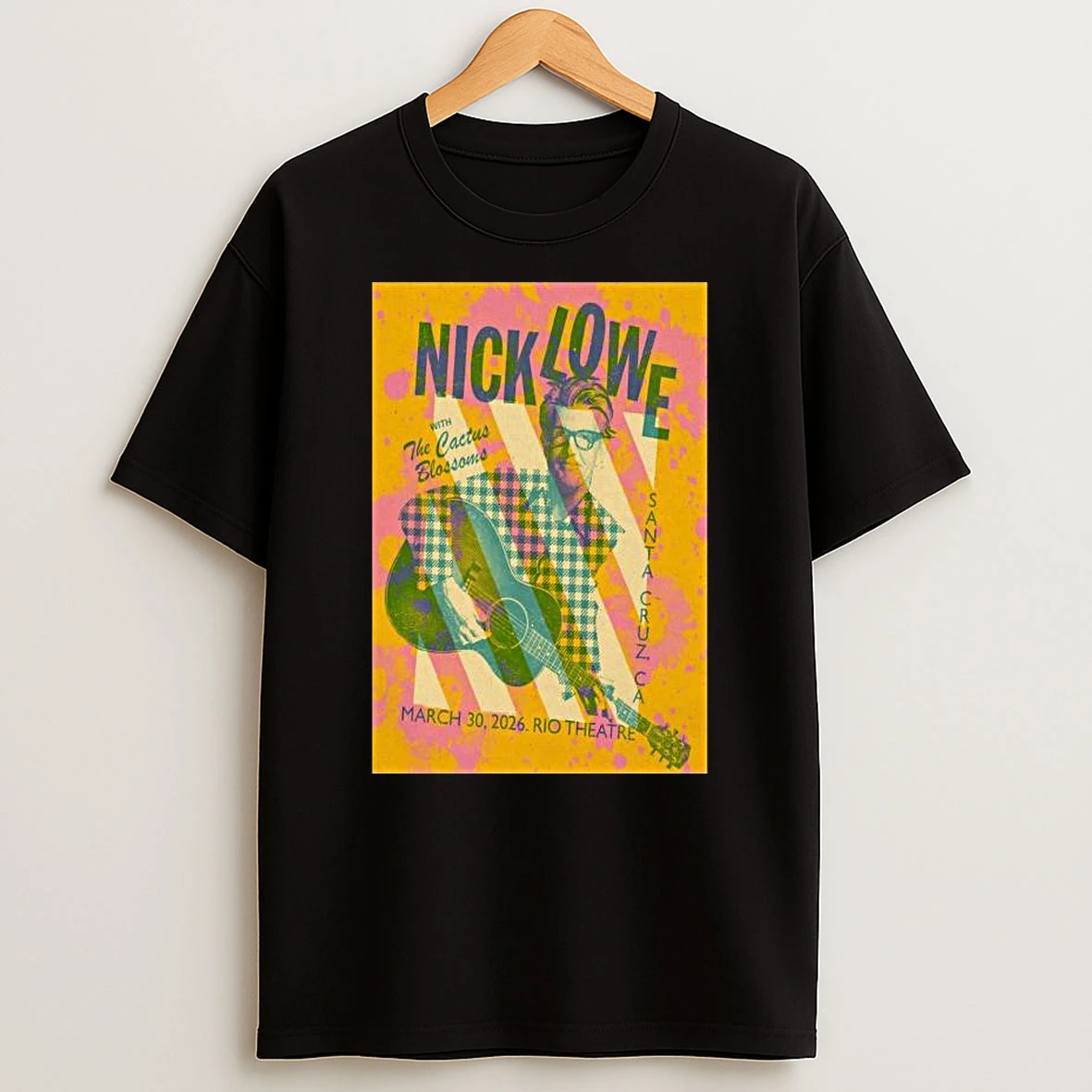 Nick Lowe With The Cactus Blossoms March 30 2026 Santa Cruz Ca T Shirt
