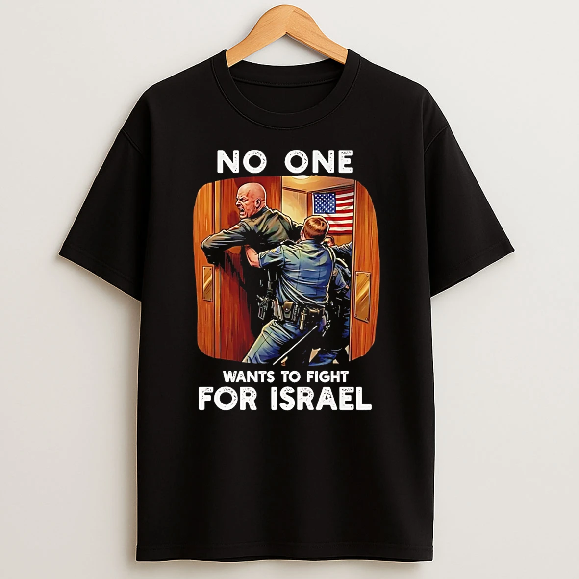 No One Wants To Fight For Israel Brian Mcginnis Cartoon T Shirt
