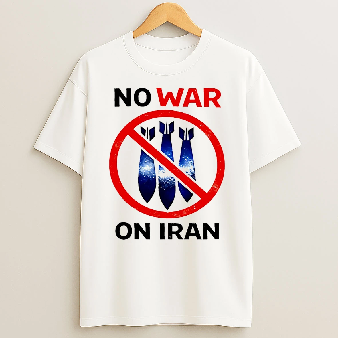 No War On Iran Anti War Political T Shirt