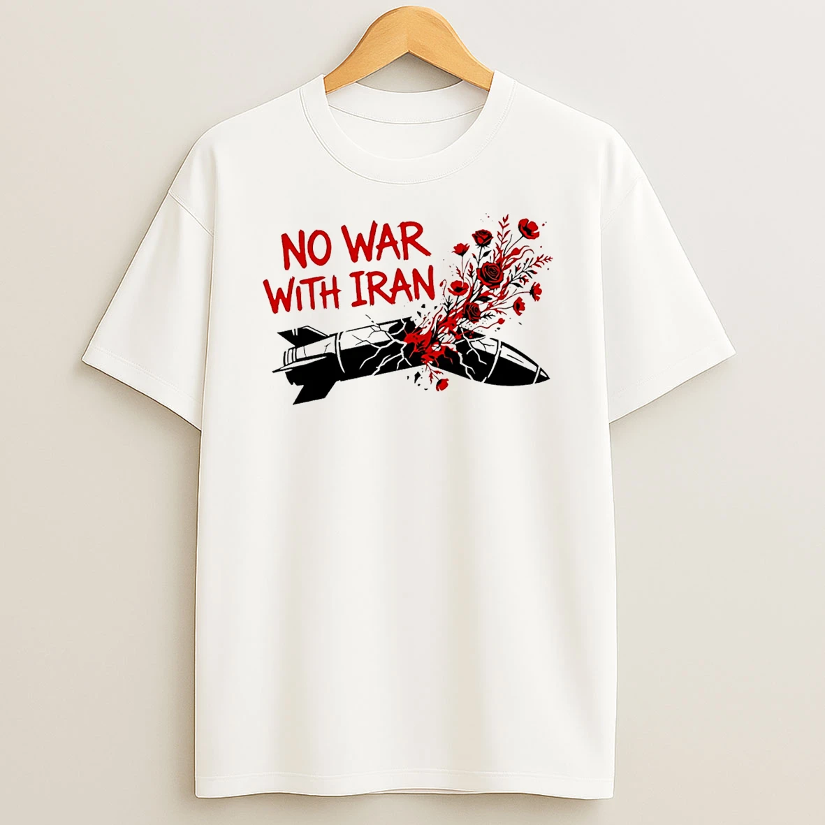 No War With Iran Political Activism Protest T Shirt