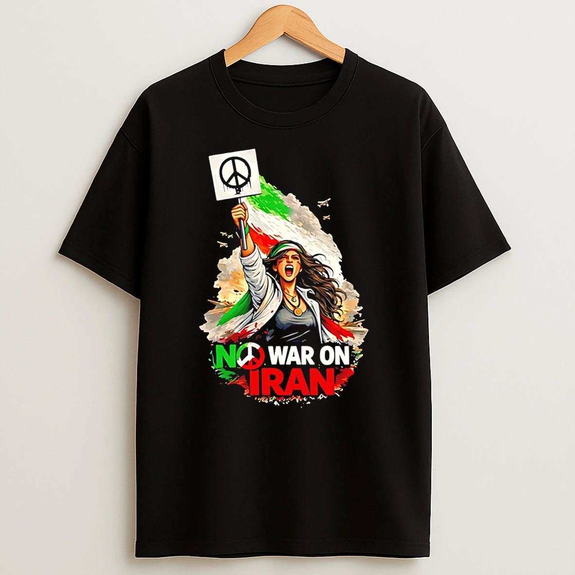 No War On Iran Womens Protest T Shirt