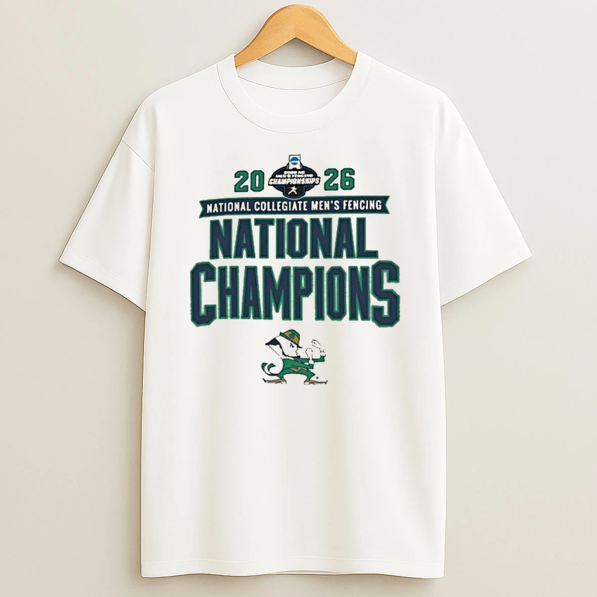 Notre Dame Fighting Irish 2026 Ncaa Mens Fencing National Champions T Shirt