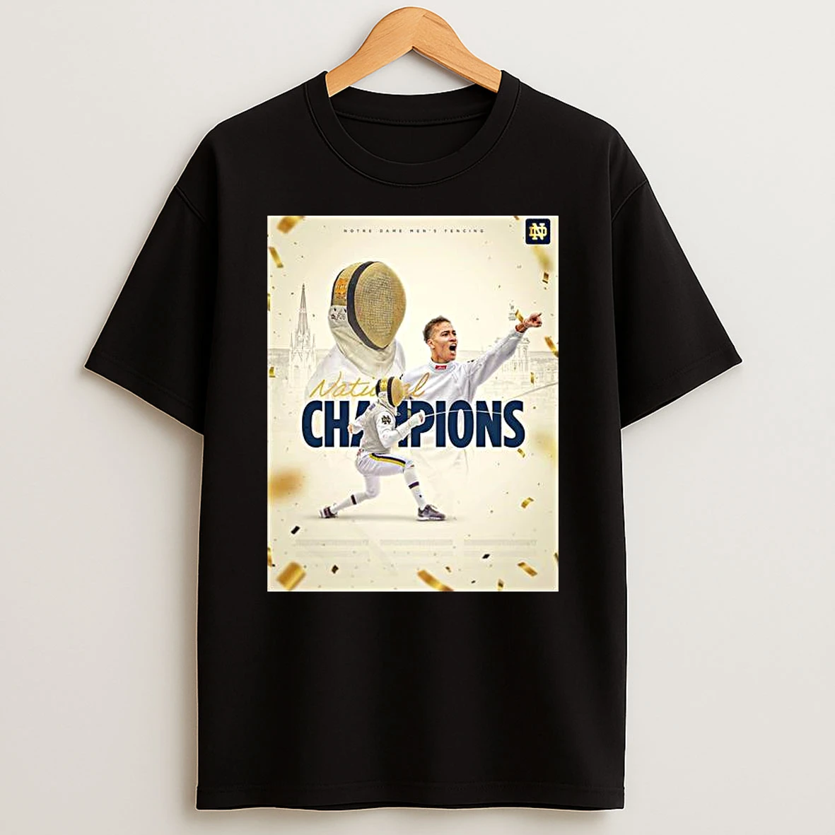 Notre Dame Mens Fencing Irish 2026 Ncaa Fencing National Champions T Shirt