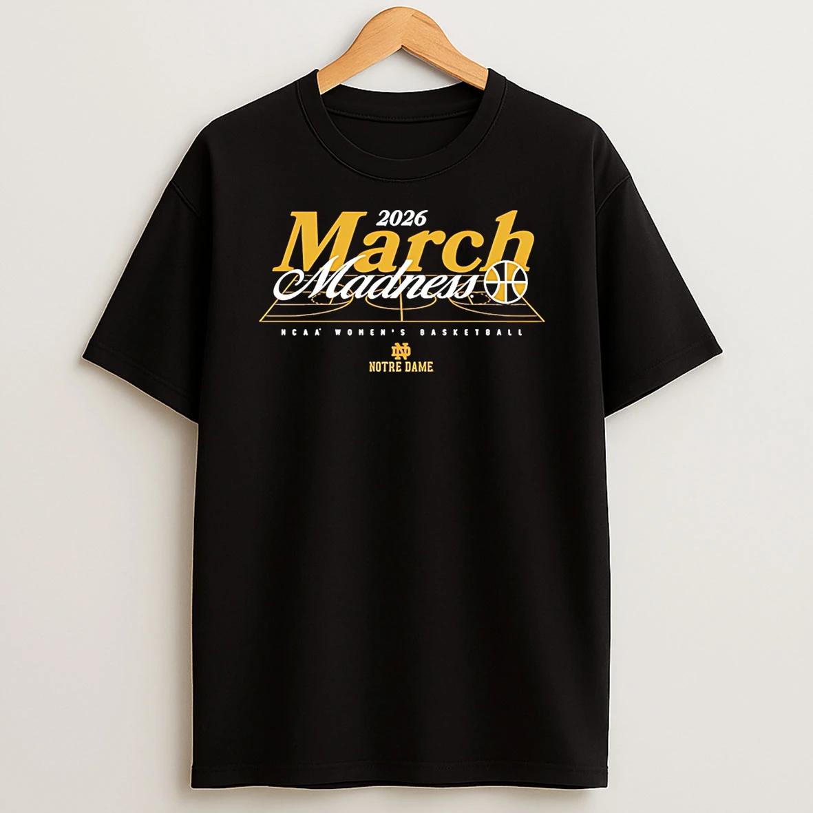 Notre Dame Womens Basketball Ncaa March Madness 2026 Logo T Shirt