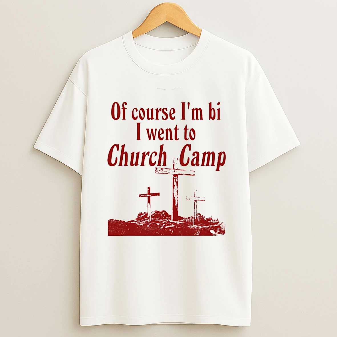 Of Course Im Bi I Went To Church Camp Bible Camp T Shirt