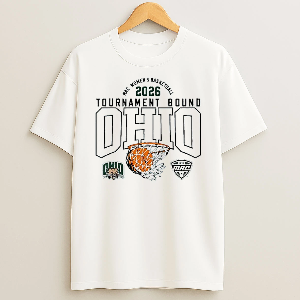 Ohio Bobcats 2026 Mac Womens Basketball Tournament Bound T Shirt