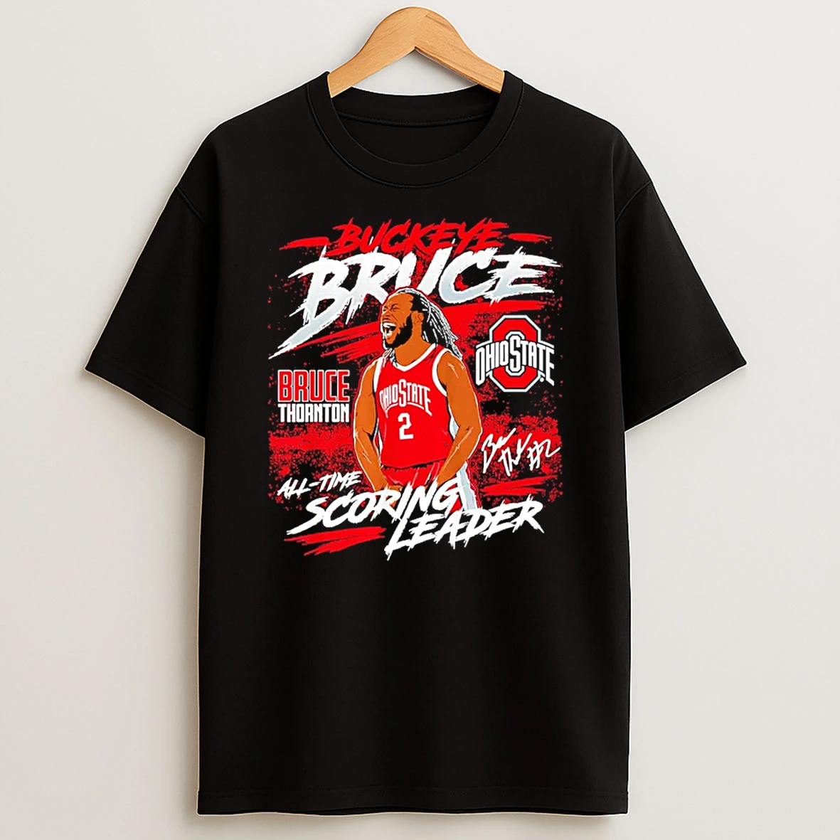 Ohio State Basketball Bruce Thornton All Time Leading Scorer Signature T Shirt