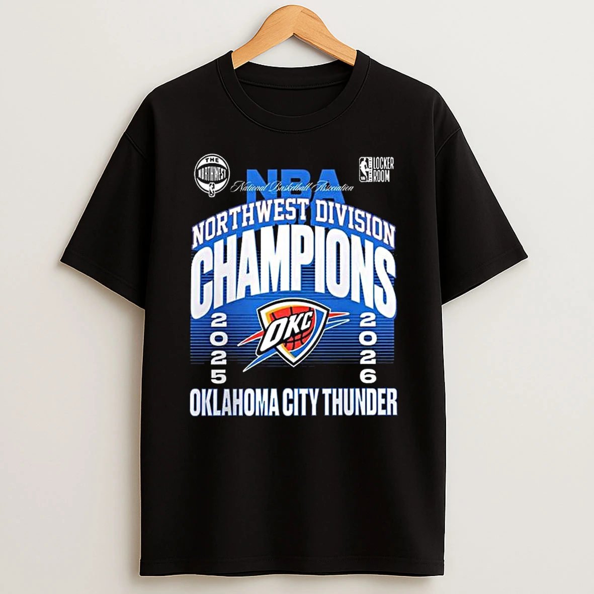 Oklahoma City Thunder 2026 Nba Northwest Division Champions Locker Room T Shirt