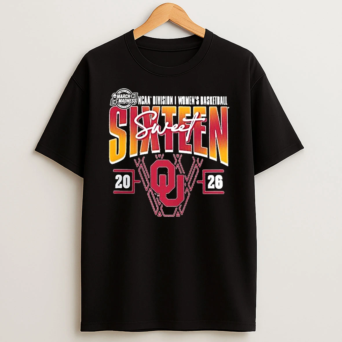 Oklahoma Sooners 2026 Ncaa Womens Basketball Tournament March Madness Sweet 16 T Shirt