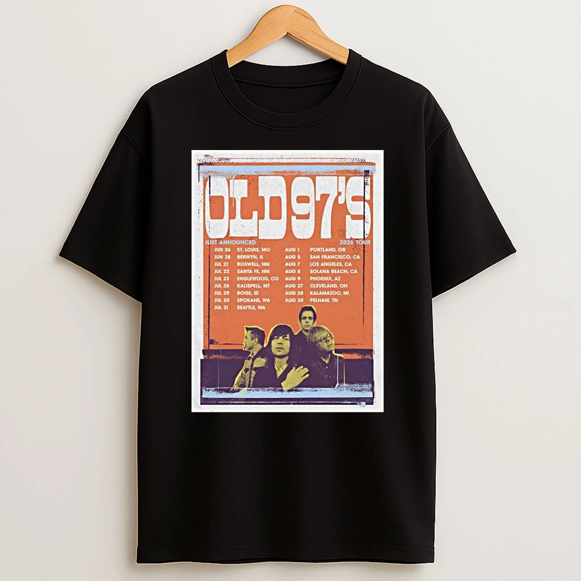 Old 97s July And August 2026 Tour T Shirt