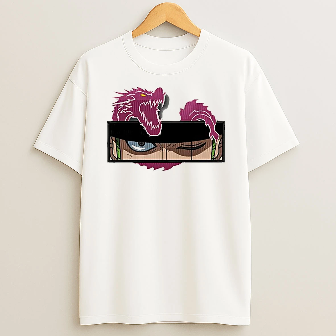 One Piece Roronoa Zoro Wano Purple Dragon Eyes T Shirt