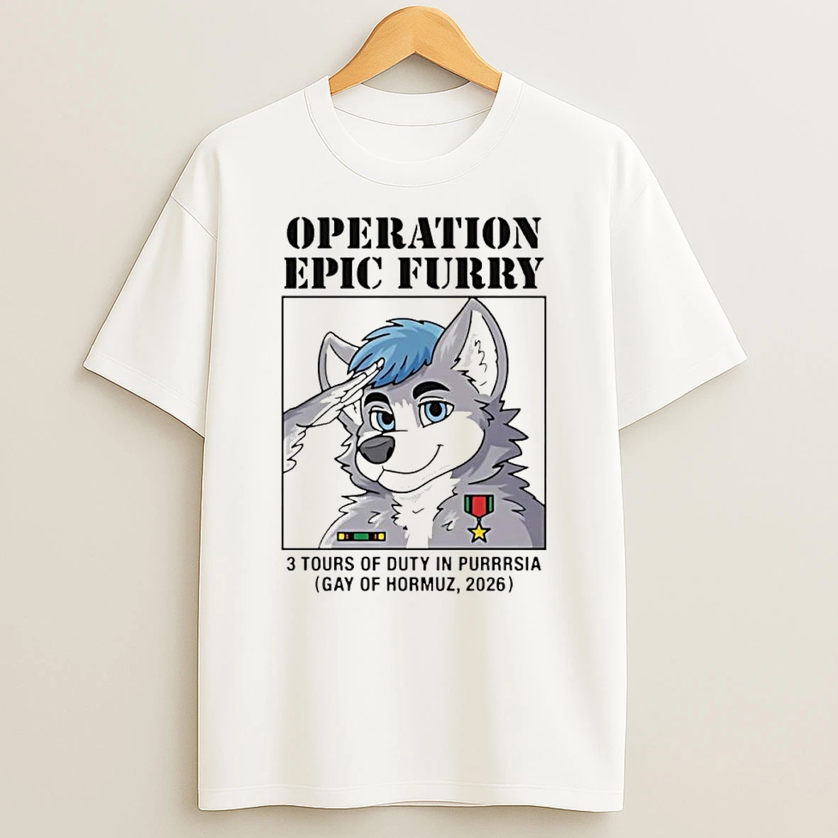 Operation Epic Furry 3 Tours Of Duty In Purrrsia Gay Of Hormuz 2026 T Shirt