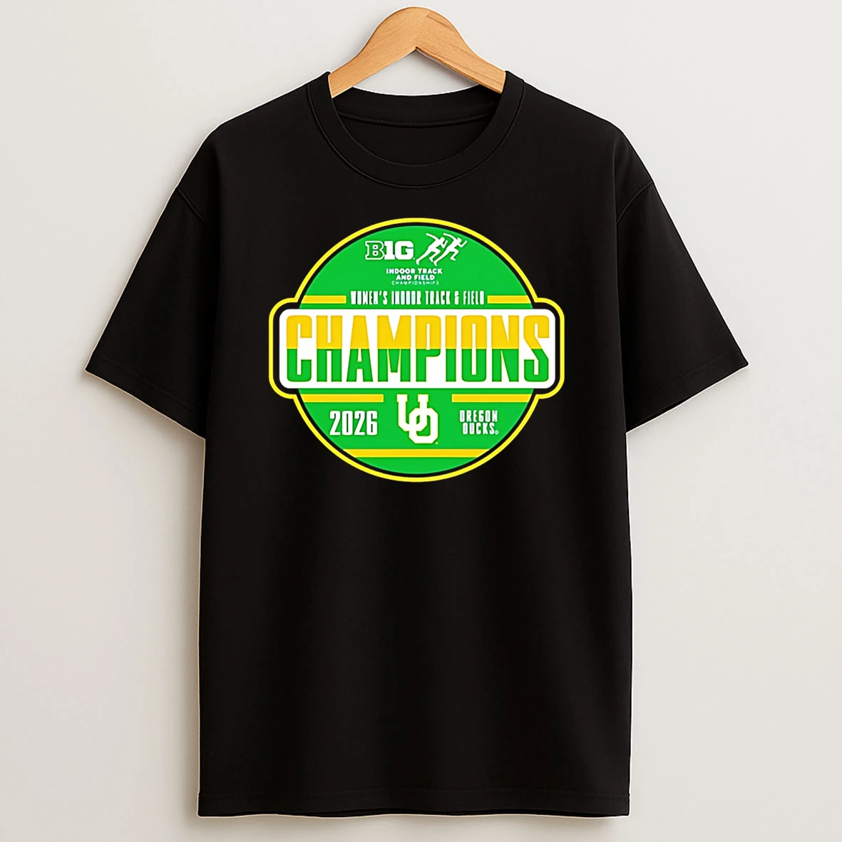 Oregon Ducks 2026 Big Ten Womens Indoor Track Field Champions T Shirt