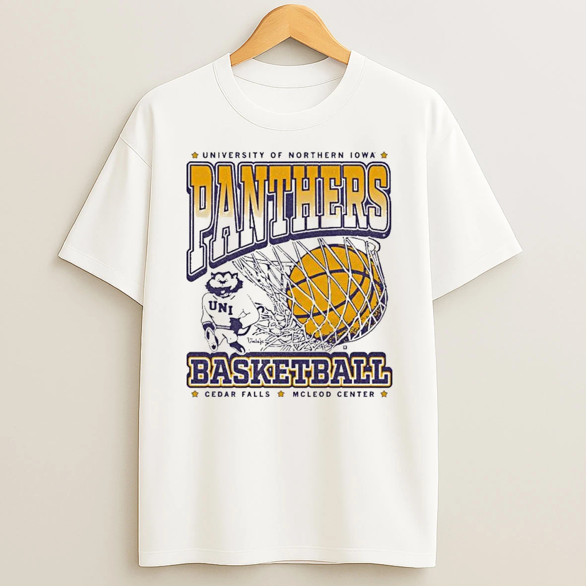 Panthers Basketball University Of Northern Iowa Cedar Falls Mcleod Center T Shirt