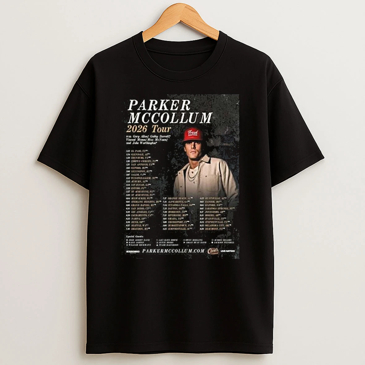 Parker Mccollum 2026 Tour North America Schedule Dates T Shirt