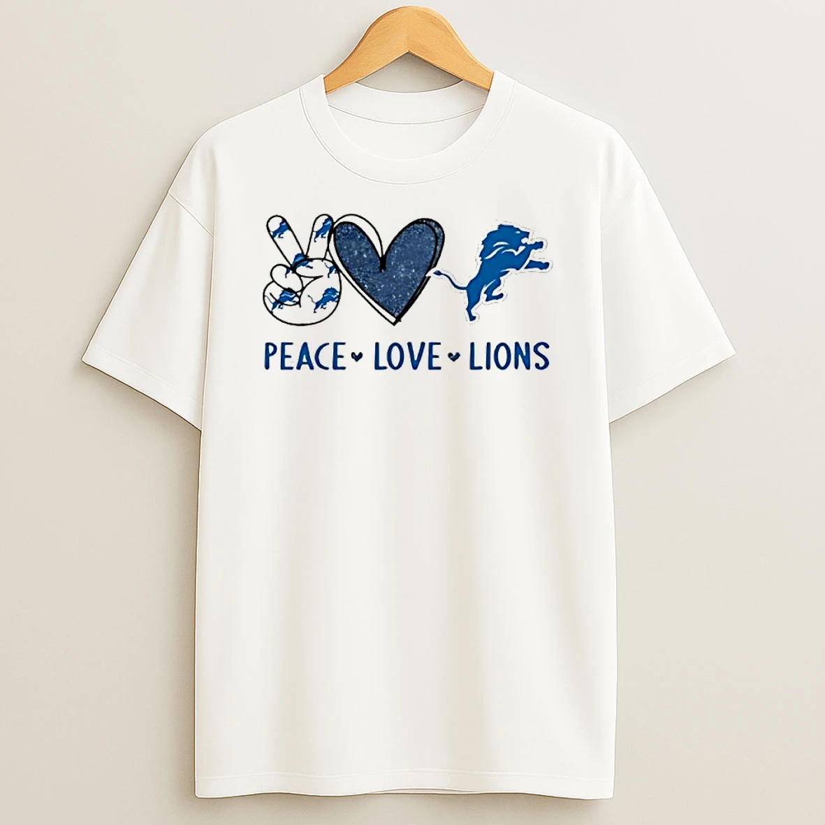 Peace Love Detroit Lions Nfl T Shirt