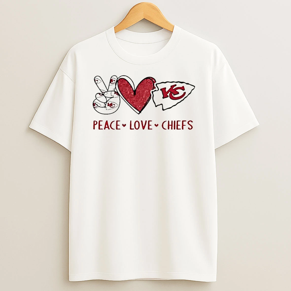 Peace Love Kansas City Chiefs Nfl T Shirt